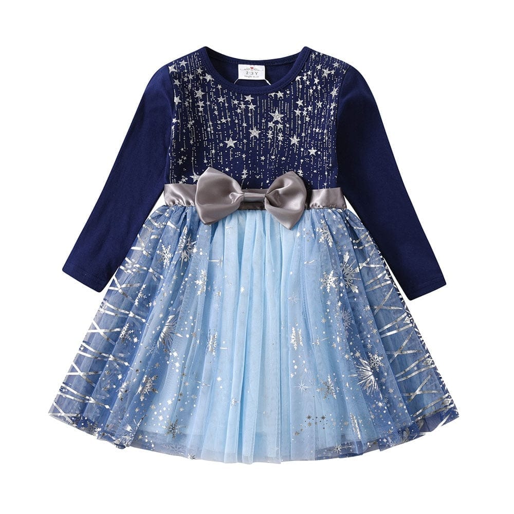 Dresses for Girls Star Sequins Princess Dress Bennys Beauty World