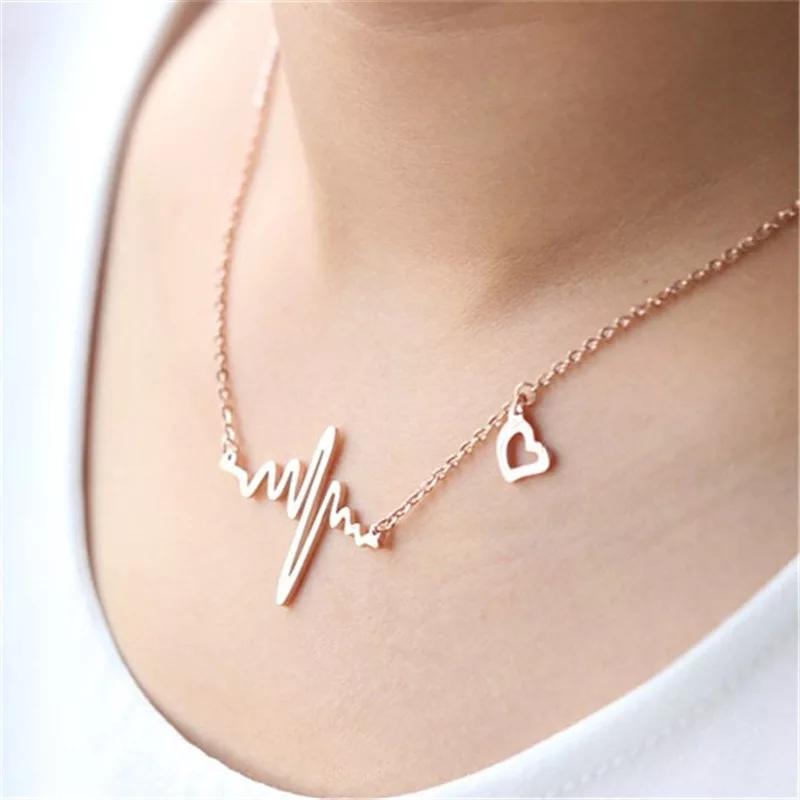 ECG Pulse Wave Charming Necklace For Women Bennys Beauty World