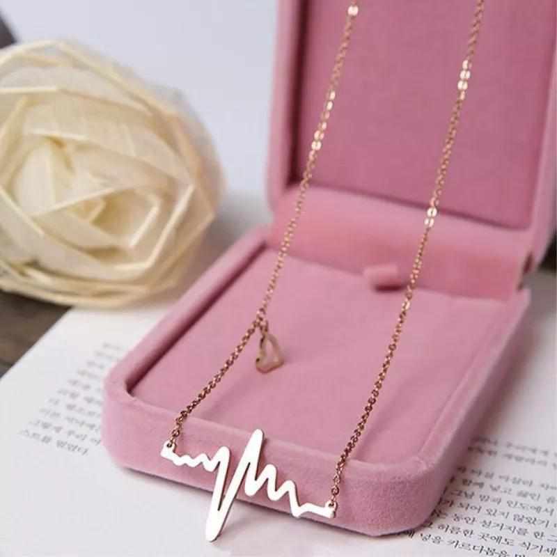 ECG Pulse Wave Charming Necklace For Women Bennys Beauty World