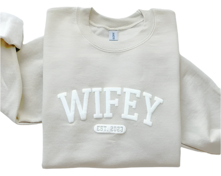 Newly Wed Personalized Wifey Sweatshirt