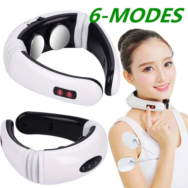 Electric Neck Massager & Pulse Back 6 Modes Power Control Far Infrared Heating Pain Relief Tool Health Care Relaxation Machine Bennys Beauty World