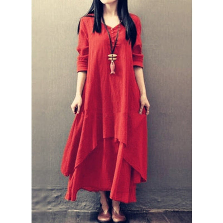 Elegant Cotton Linen Dresses for Women's  Casual Dress Plus Size Outfits Bennys Beauty World