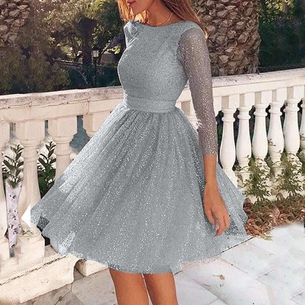 Elegant Party Evening Slim Hollow Lace Dress Bennys Beauty World