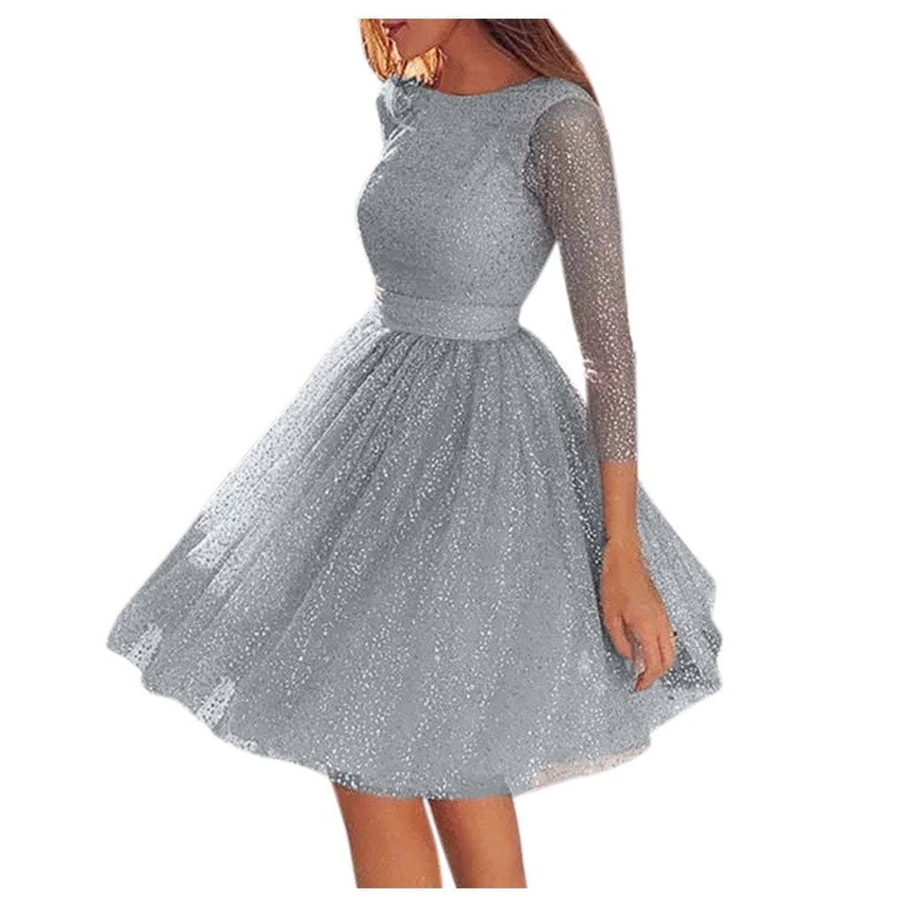 Elegant Party Evening Slim Hollow Lace Dress Bennys Beauty World