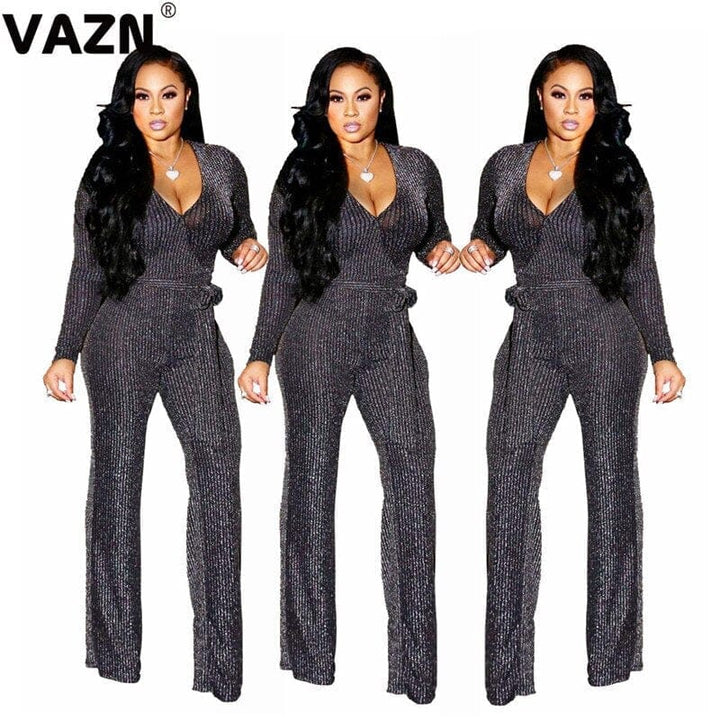 Elegant Sexy Office Style Full Sleeve  Jumpsuits Bennys Beauty World