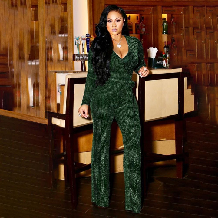 Elegant Sexy Office Style Full Sleeve  Jumpsuits Bennys Beauty World