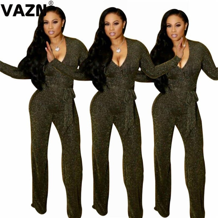 Elegant Sexy Office Style Full Sleeve  Jumpsuits Bennys Beauty World