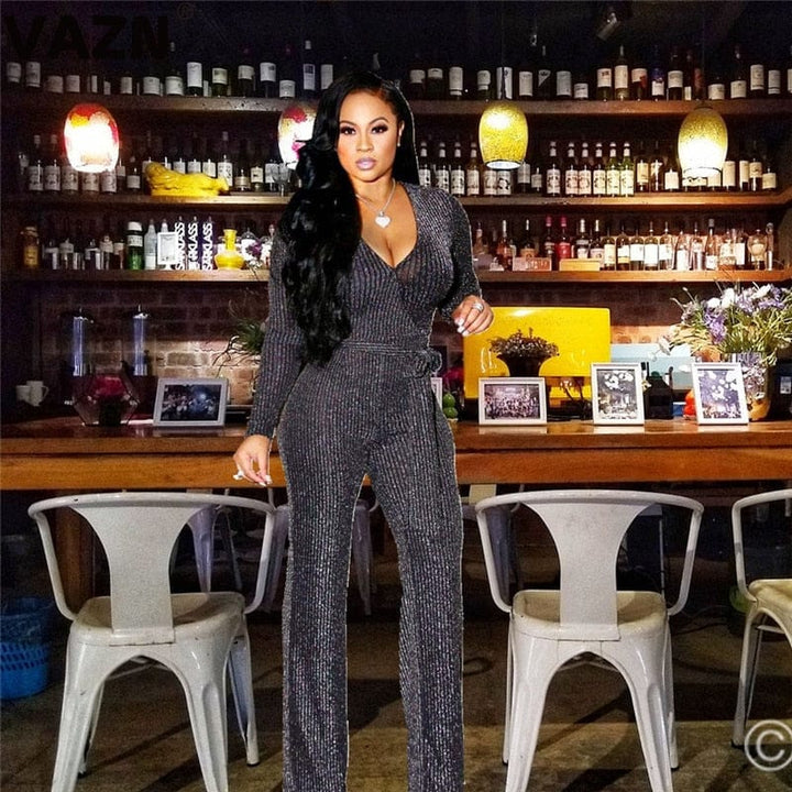 Elegant Sexy Office Style Full Sleeve  Jumpsuits Bennys Beauty World