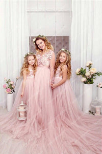 Elegant Tulle Lace Mother And Daughter Dresses Bennys Beauty World