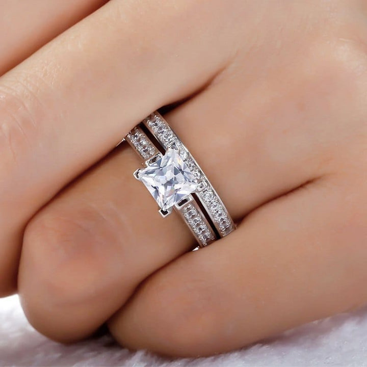 Elegant Wedding Ring Set For Woman Cubic Zirconia vintage Bridal Engagement Ring Bennys Beauty World