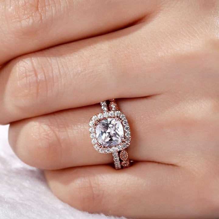 Elegant Wedding Ring Set For Woman Cubic Zirconia vintage Bridal Engagement Ring Bennys Beauty World