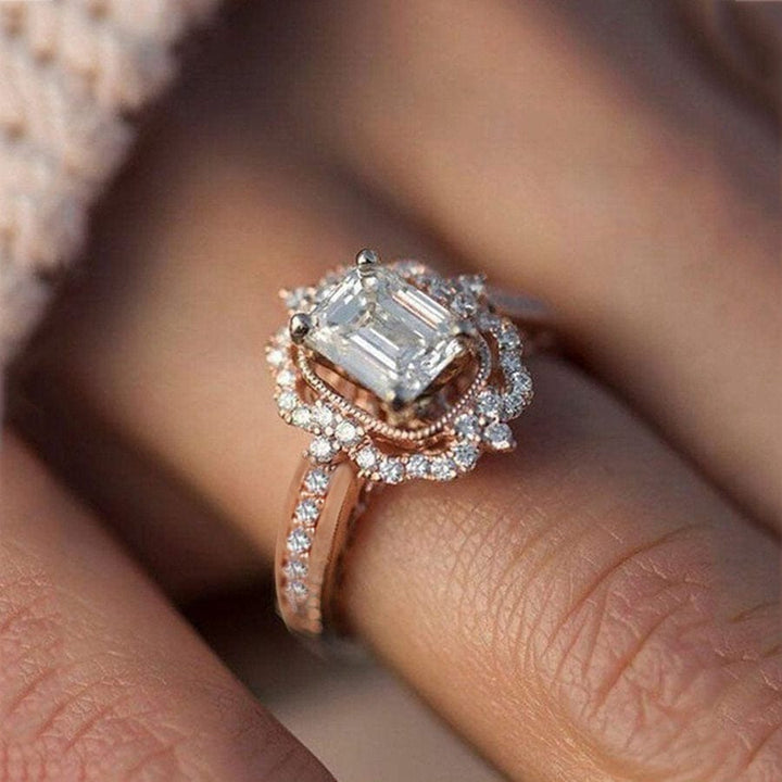 Elegant Wedding Ring Set For Woman Cubic Zirconia vintage Bridal Engagement Ring Bennys Beauty World