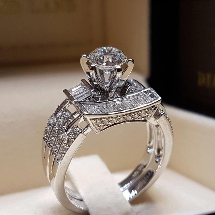 Elegant Wedding Ring Set For Woman Cubic Zirconia vintage Bridal Engagement Ring Bennys Beauty World