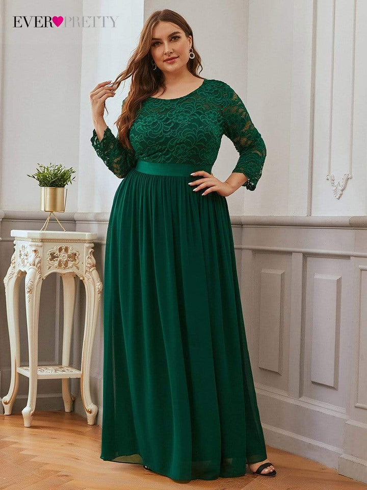 Elegant Women's Dresses Long O-Neck Long Sleeves A-LINE Dress Bennys Beauty World