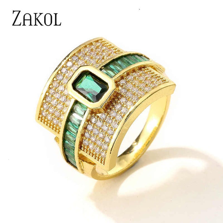 Eternity Luxury Green Stackable Chic Rings for Women Statement Finger Ring Bennys Beauty World