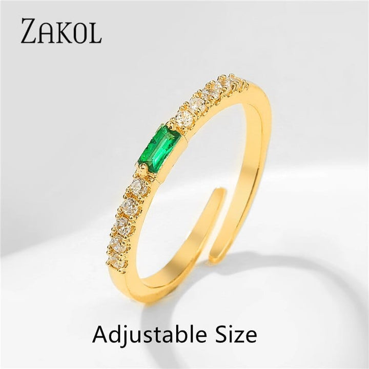 Eternity Luxury Green Stackable Chic Rings for Women Statement Finger Ring Bennys Beauty World