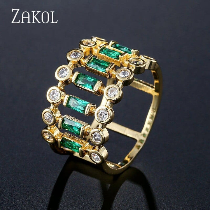 Eternity Luxury Green Stackable Chic Rings for Women Statement Finger Ring Bennys Beauty World