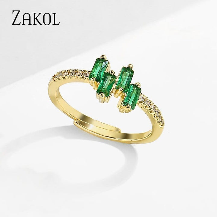 Eternity Luxury Green Stackable Chic Rings for Women Statement Finger Ring Bennys Beauty World