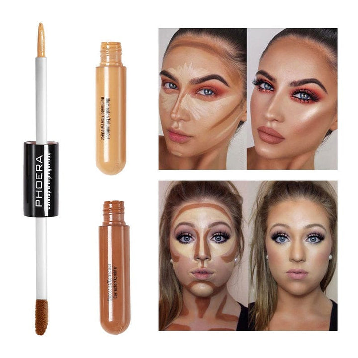 Eurobeauty Double Head Lightening Liquid Concealer Foundation Bennys Beauty World