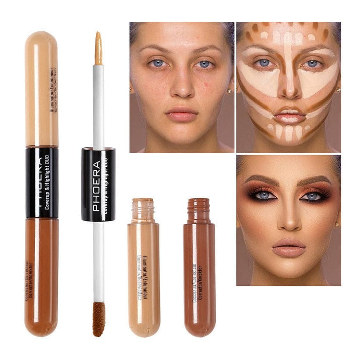 Eurobeauty Double Head Lightening Liquid Concealer Foundation Bennys Beauty World