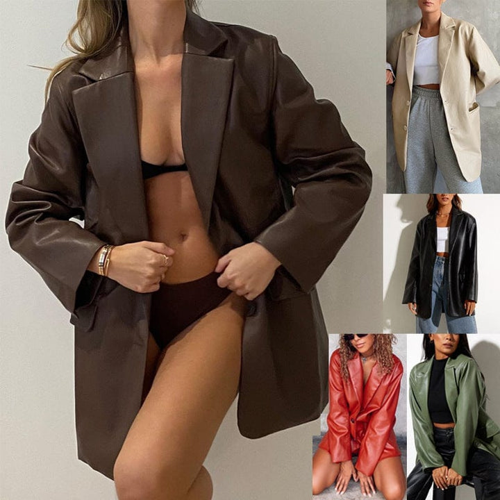 European And American Leather Coat Warm Suit Bennys Beauty World