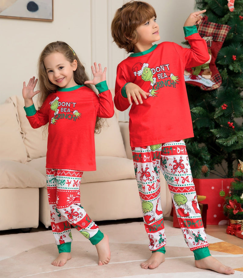 European And American Small Strange Letters Parent-child Printed Pajama Suit Bennys Beauty World