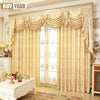 European Encrypted Gold Wire Jacquard Curtains Bennys Beauty World