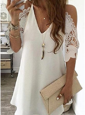 European and American Temperament Women's Suspender Type Sleeveless V-neck A-line Skirt Bennys Beauty World