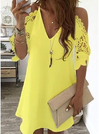European and American Temperament Women's Suspender Type Sleeveless V-neck A-line Skirt Bennys Beauty World