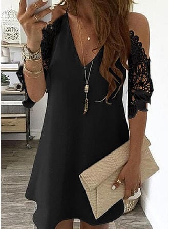 European and American Temperament Women's Suspender Type Sleeveless V-neck A-line Skirt Bennys Beauty World