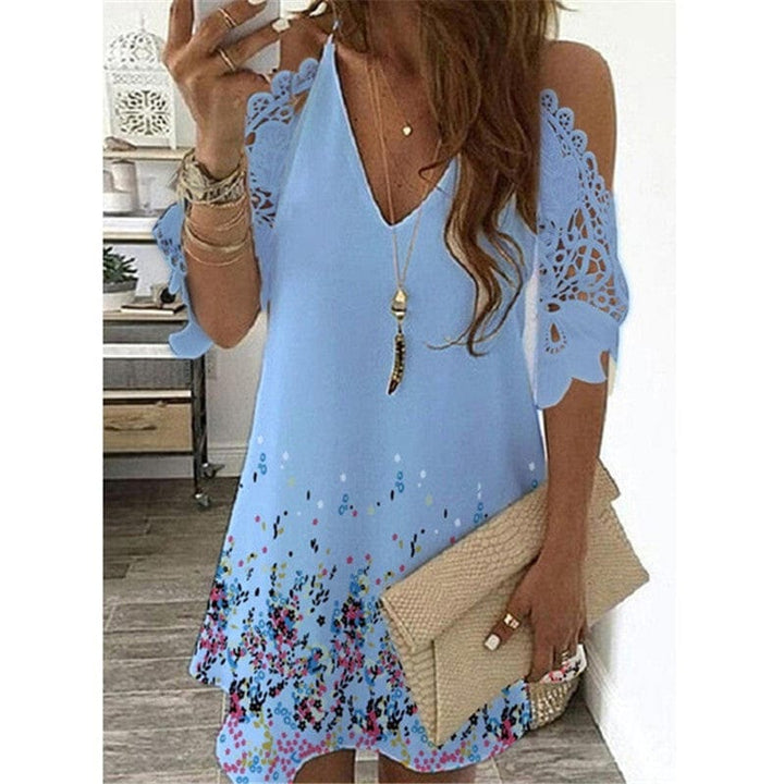 European and American Temperament Women's Suspender Type Sleeveless V-neck A-line Skirt Bennys Beauty World
