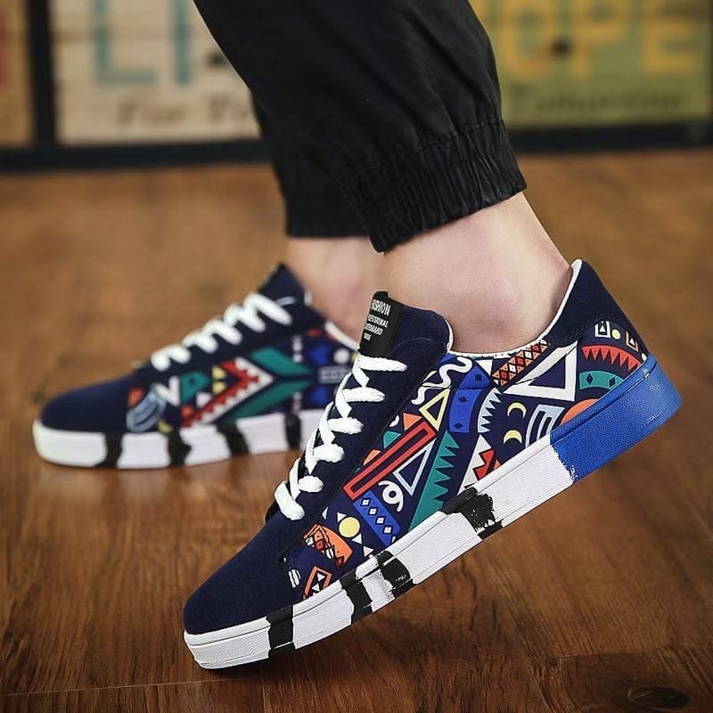 European fashion printed canvas shoes for men BENNYS 