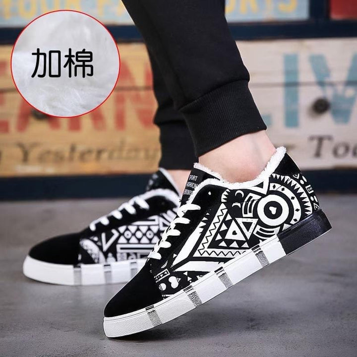 European fashion printed canvas shoes for men Bennys Beauty World