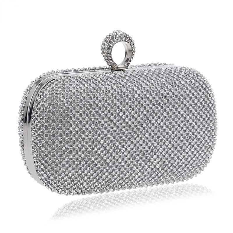 Evening Clutch Bags Rhinestone-Studded Evening Bag With Chain Bennys Beauty World