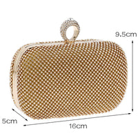 Evening Clutch Bags Rhinestone-Studded Evening Bag With Chain Bennys Beauty World