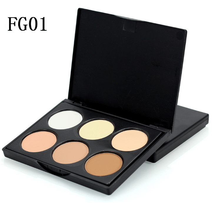 Explosion models 6 color repair capacity powder makeup high gloss shadow powder nose shadow powder silhouette powder easy to color foundation Bennys Beauty World