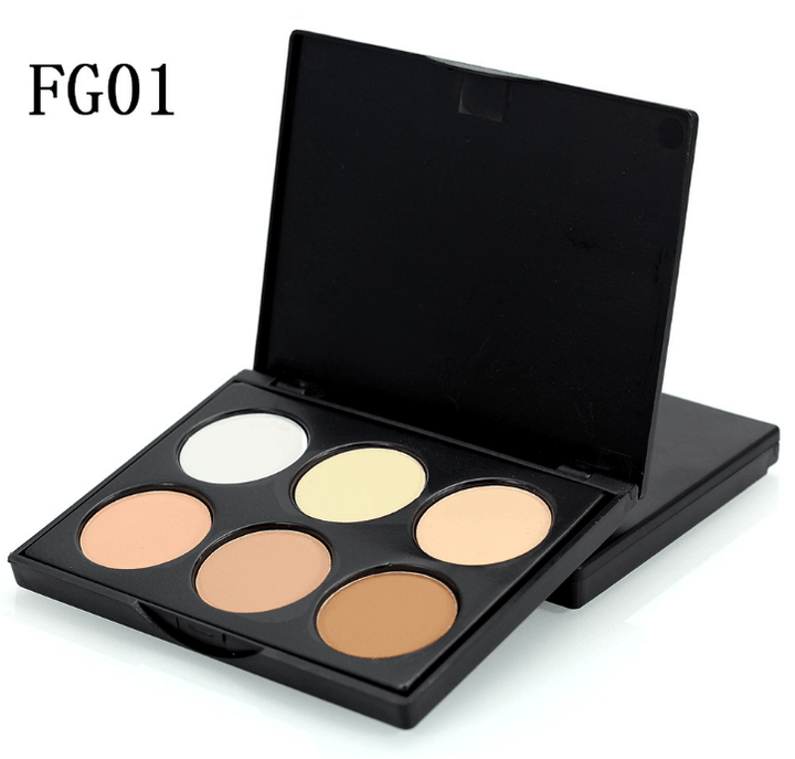 Explosion models 6 color repair capacity powder makeup high gloss shadow powder nose shadow powder silhouette powder easy to color foundation Bennys Beauty World