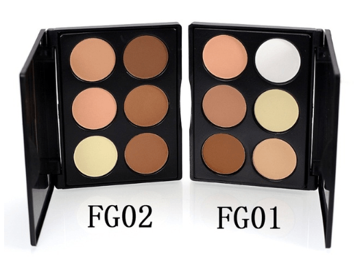 Explosion models 6 color repair capacity powder makeup high gloss shadow powder nose shadow powder silhouette powder easy to color foundation Bennys Beauty World