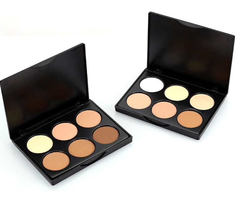 Explosion models 6 color repair capacity powder makeup high gloss shadow powder nose shadow powder silhouette powder easy to color foundation Bennys Beauty World
