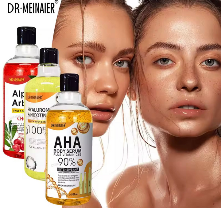 500ml AHA Hyaluronic Vitamin C Arbutin Face and Body Serum