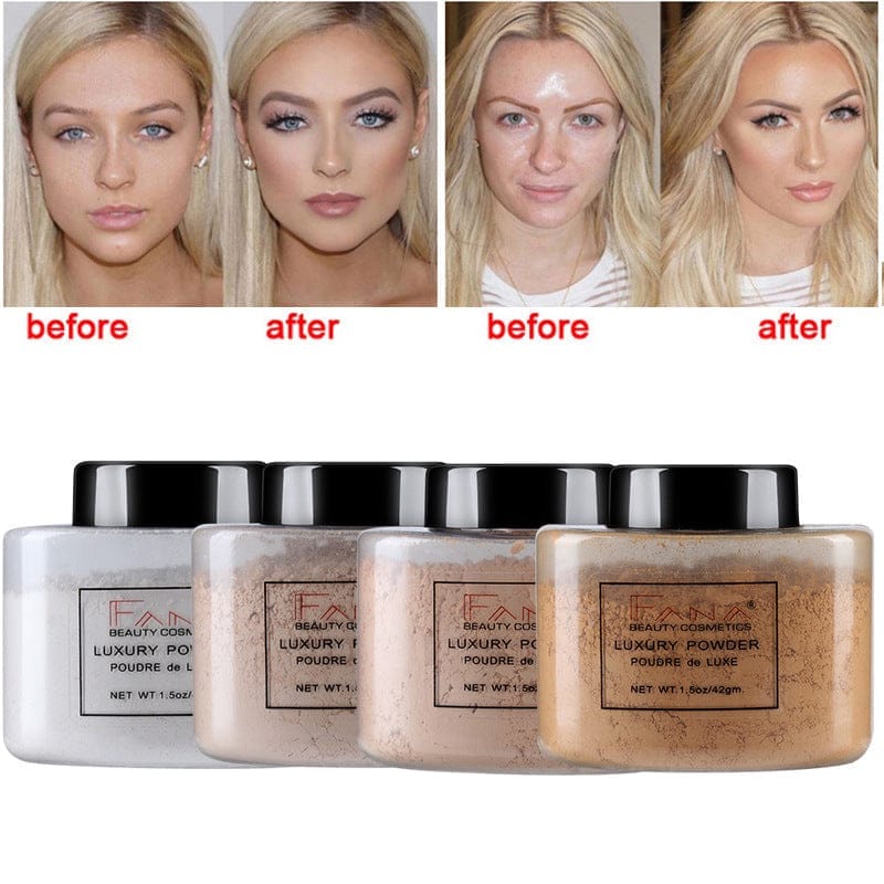 Face Foundation Powder Oil Control Contour Full CoverBanana Powder Translucent Mineral Makeup Base Matte Foundation Make Up Bennys Beauty World