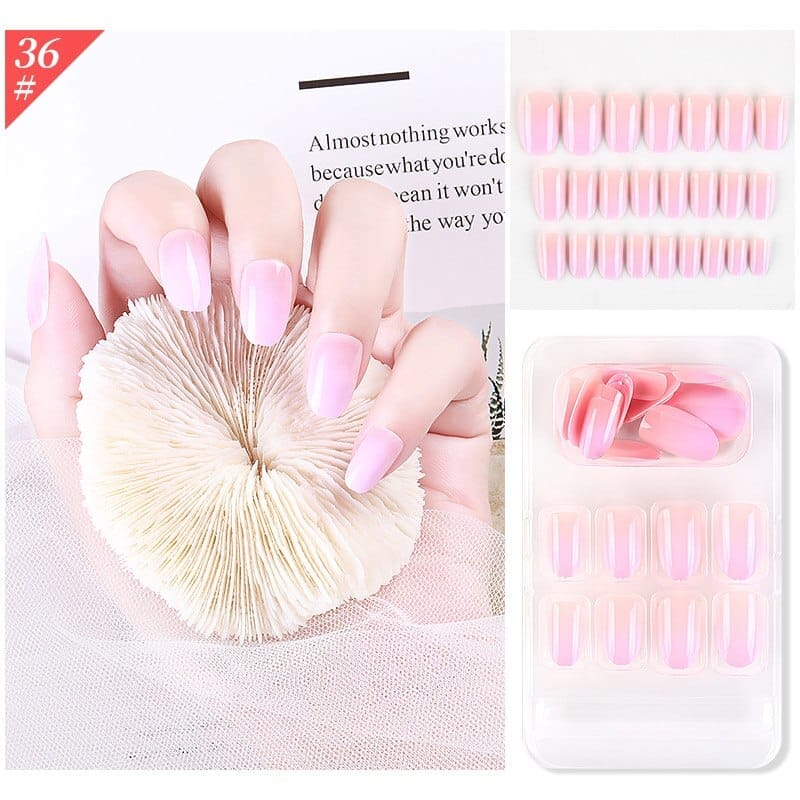 Fake Nails Tips Set Press On Nails With Design Bennys Beauty World