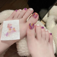 False Toe Nails 24 Pieces With Glue Bennys Beauty World