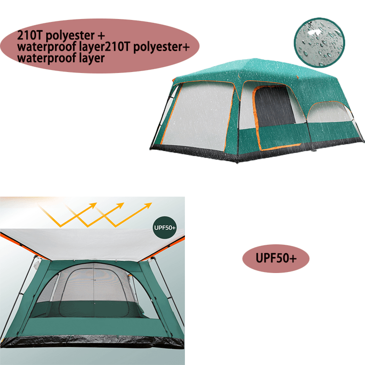 Family Camping Tents Large Space Luxury 4to 12 Persons Waterproof Tent Bennys Beauty World