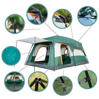 Family Camping Tents Large Space Luxury 4to 12 Persons Waterproof Tent Bennys Beauty World