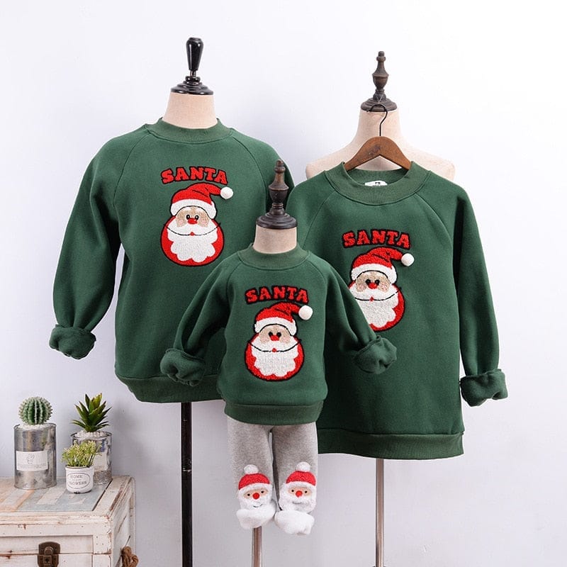 Family Christmas Sweaters Xmas Hoodies Pajamas Warm Santa Claus Sweatshirt Bennys Beauty World