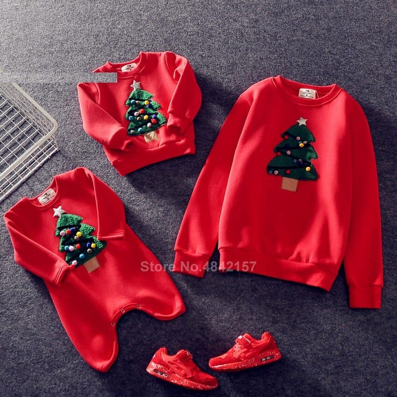 Family Christmas Sweaters Xmas Hoodies Pajamas Warm Santa Claus Sweatshirt Bennys Beauty World