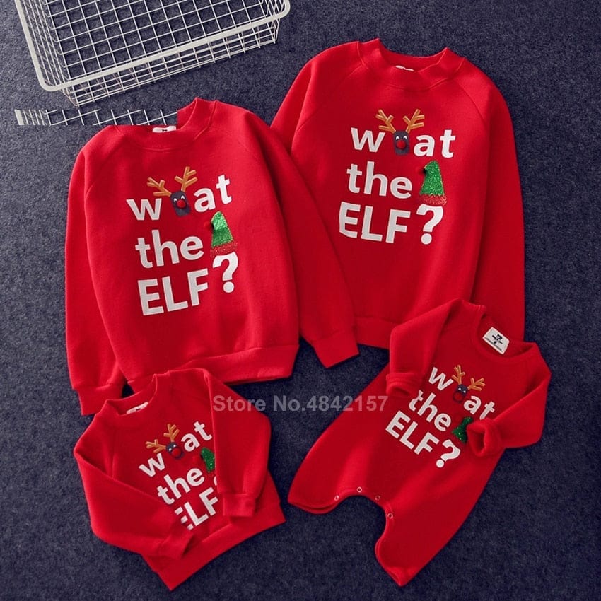 Family Christmas Sweaters Xmas Hoodies Pajamas Warm Santa Claus Sweatshirt Bennys Beauty World