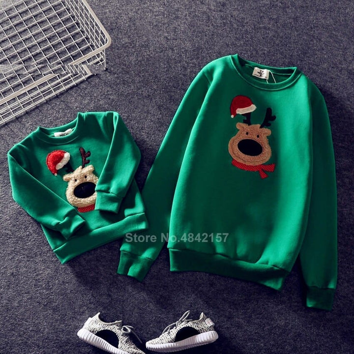 Family Christmas Sweaters Xmas Hoodies Pajamas Warm Santa Claus Sweatshirt Bennys Beauty World