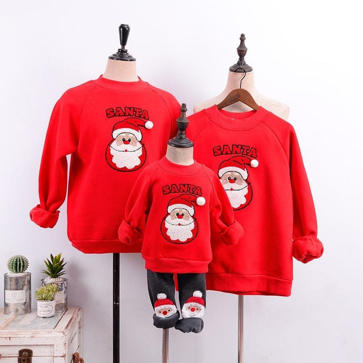 Family Christmas Sweaters Xmas Hoodies Pajamas Warm Santa Claus Sweatshirt Bennys Beauty World